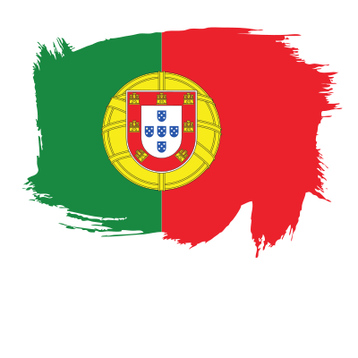 Painted flag of Portugal clipart