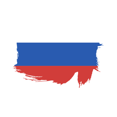 Painted flag of Russia clipart