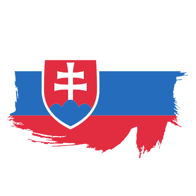 Painted flag of Slovakia clipart