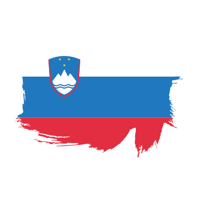 Painted flag of Slovenia clipart