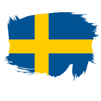 Painted flag of Sweden clipart