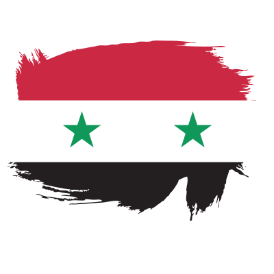 Painted flag of Syria clipart