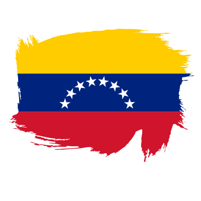 Painted flag of Venezuela clipart