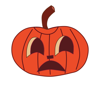 Painted Halloween Pumpkin Faces clipart