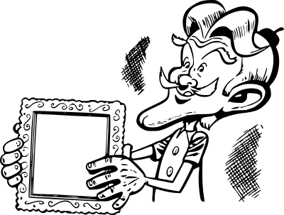 Painter with Frame clipart