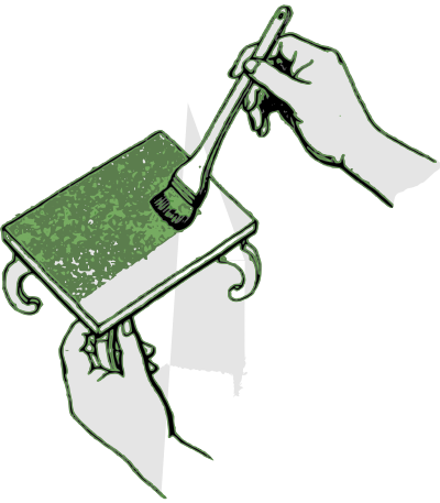 Painting a Green Board clipart