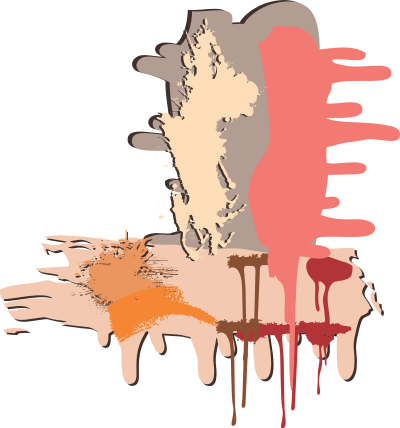 Painting fabric desing clipart