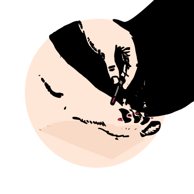 Painting Toenails clipart