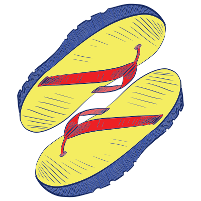 Pair Of Flip Flops clipart