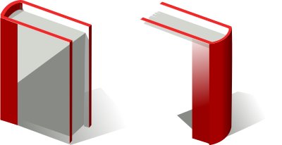 Pair of red books clipart