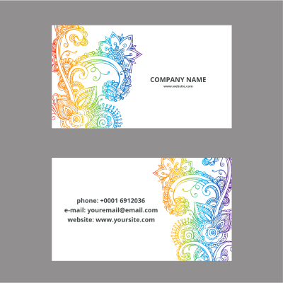 Paisley pattern business card clipart