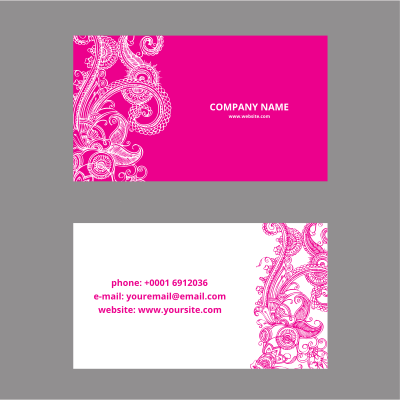 Paisley pattern business card template clipart