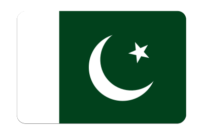 Pakistan flag (bevelled) clipart