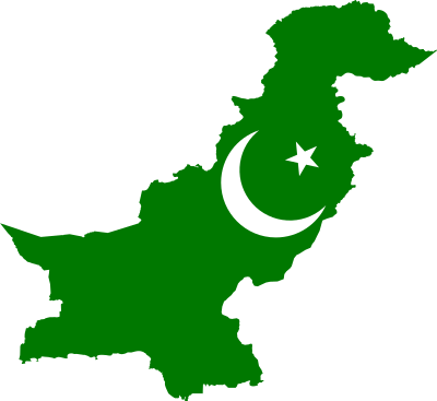 Pakistan Flag Map clipart