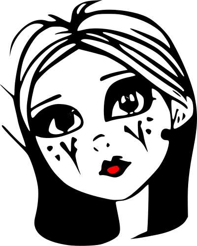 Pale girl clipart