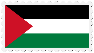 Palestine flag stamp clipart