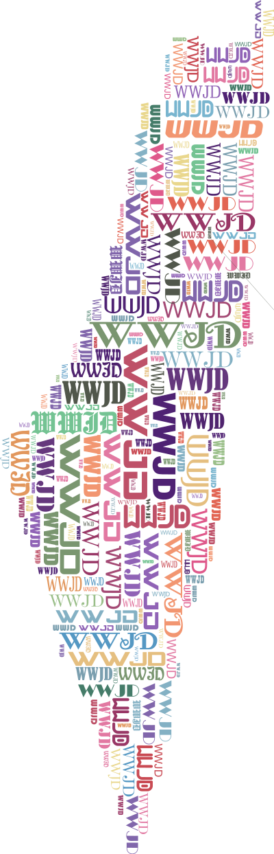 Palestine Israel WWJD 2 clipart