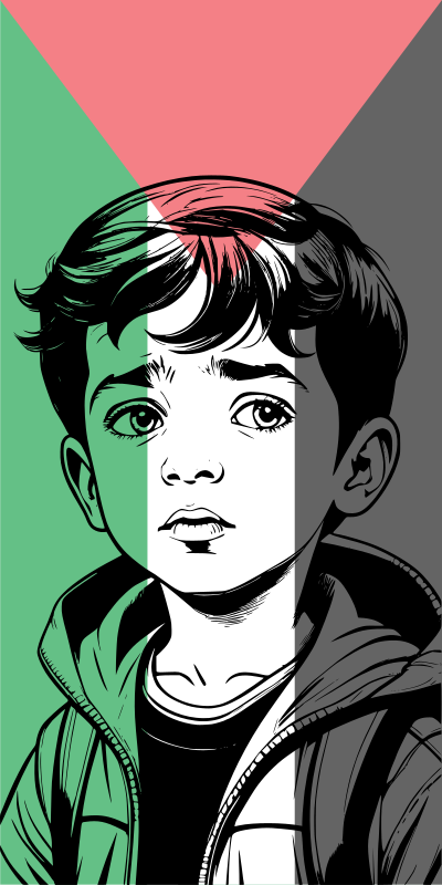 Palestinian child clipart
