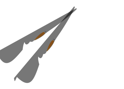 Palette and paintbrushes clipart