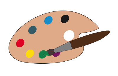 Palette et pinceau clipart