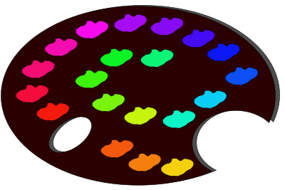 Palette with 20 colours clipart