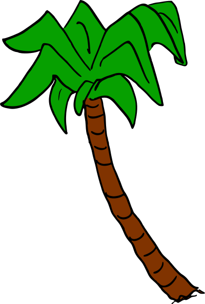 Palm tree 6 (colour) clipart