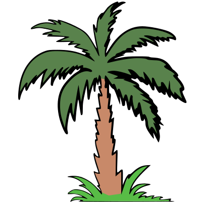 Palm Tree - Colour clipart
