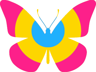Pan Flag Butterfly clipart