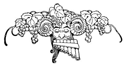 Pan with his pipes clipart