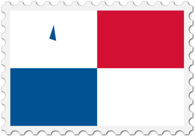 Panama flag stamp clipart