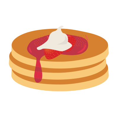 Pancakes with Strawberries clipart