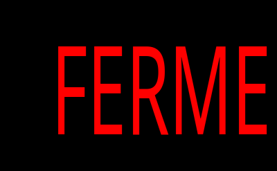Pancarte FermÃ© clipart
