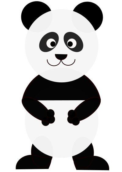 Panda bear cartoon clipart
