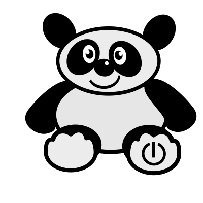 Panda bobinho clipart