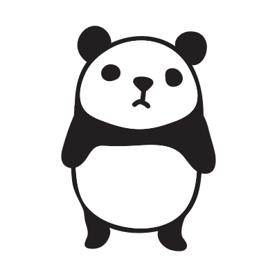 Panda doodle clipart