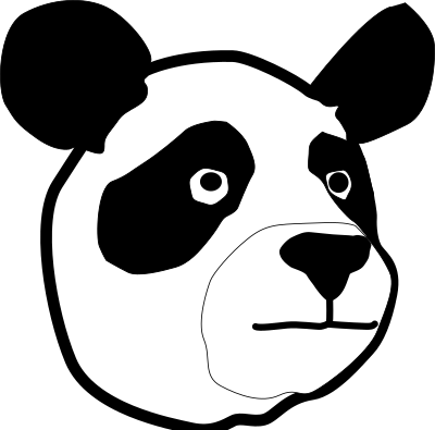 Panda Head clipart