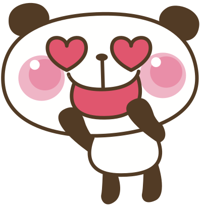 Panda Love clipart