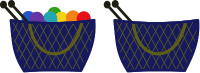 Paniers de tricot clipart