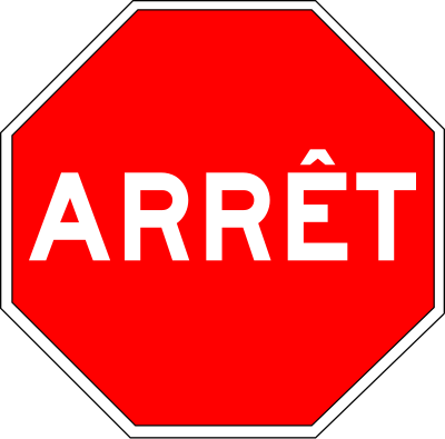 Panneau ARRÊT Québécois clipart