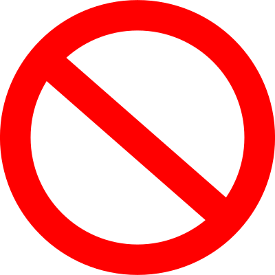 Panneau interdit / forbidden road sign basic clipart