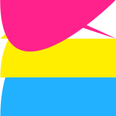 Pansexual pride flag square icon clipart
