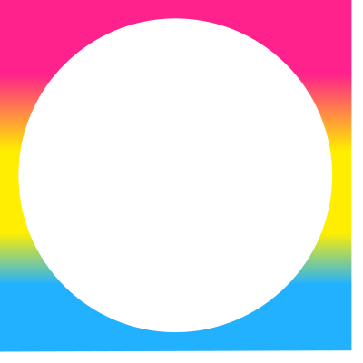 Pansexual pride wavy gradient frame round clipart