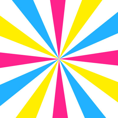Pansexual starburst with white pink blue yellow clipart