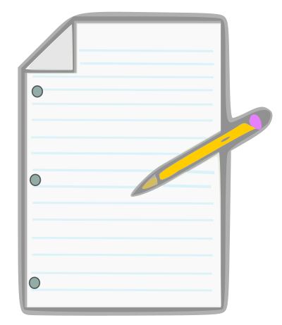 Paper and Pencil 2 clipart