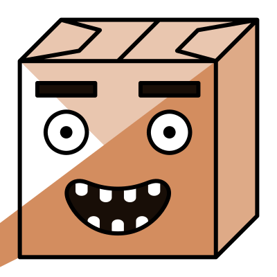 Paper box head 2 clipart