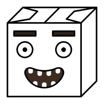 Paper box head 3 clipart