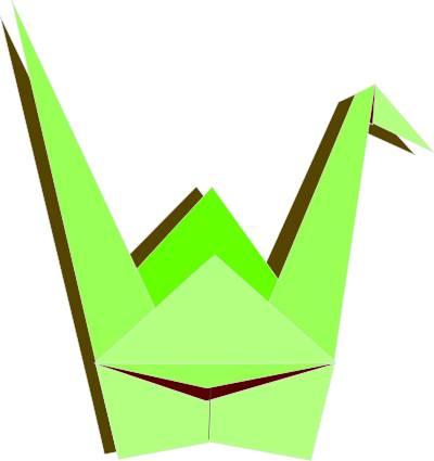 Paper crane clipart
