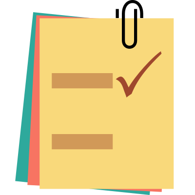 Paper notes clipart