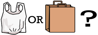 Paper or Plastic clipart