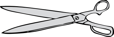 Paper shears clipart
